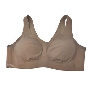 Honeylove Womens L 38B/C Love Bra Wireless Seamless Smoothing Tan Nude Shapewear